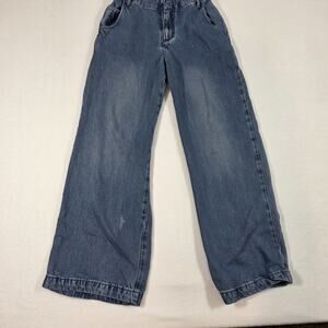 Young Fabulous Broke YFB Womens S Jeans Wide Leg High Elastic Waist Stretch Boho